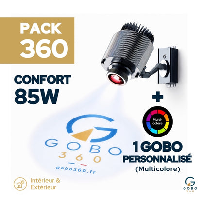 PACK 360 - PROJECTEUR CONFORT 85W + GOBO PERSONNALISÉ