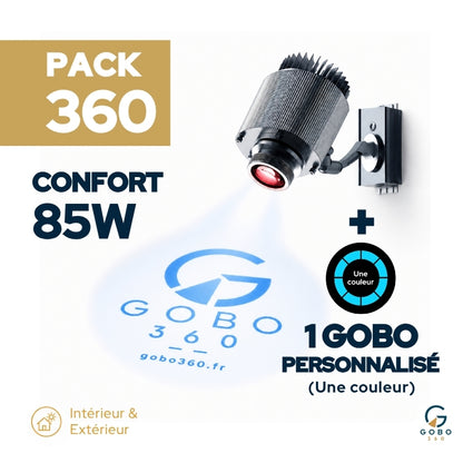 PACK 360 - PROJECTEUR CONFORT 85W + GOBO PERSONNALISÉ